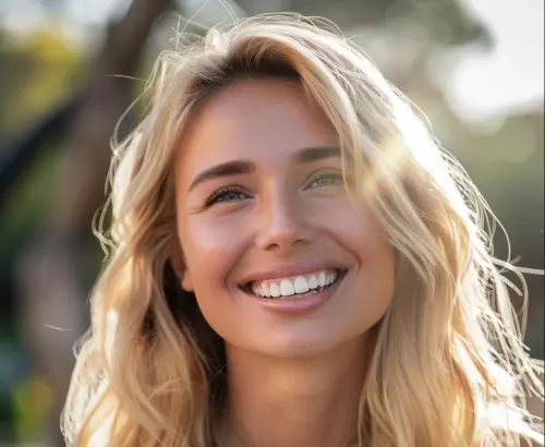 Woman with blonde hair